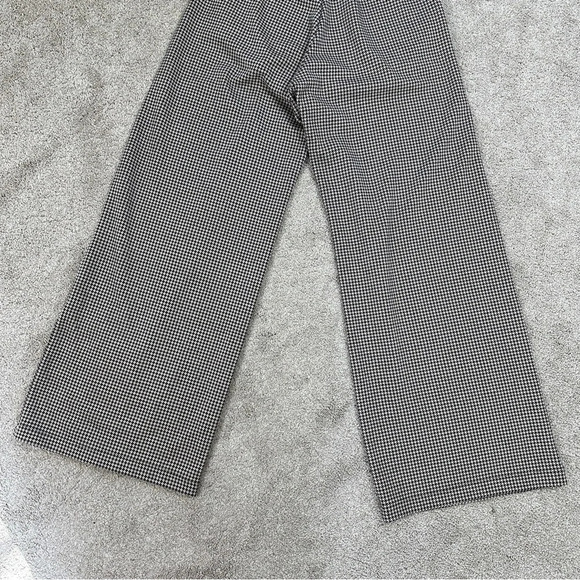 Bryn Walker Palazzo Soft Knit Pull On Pants Houndstooth Wide Leg Nero/Latte XXS - Picture 9 of 16